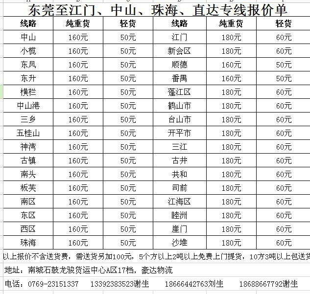 南通货运专线